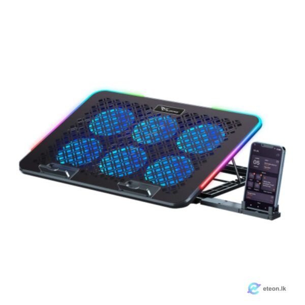 Alcatroz VENDAVAL S6 RGB Black Cooling pad