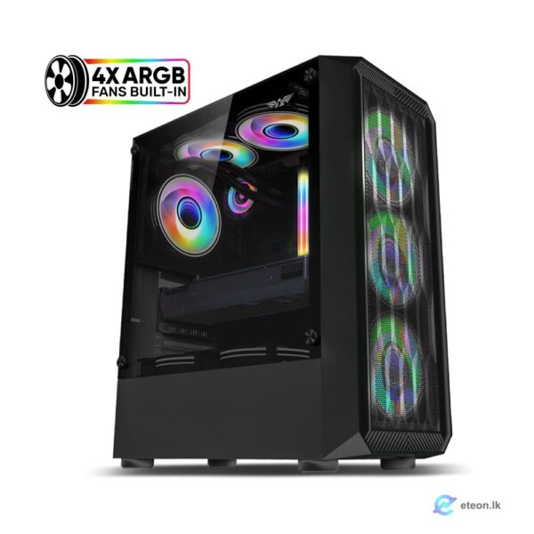 Armaggeddon TRITRON PRO 100/200/300 ATX Gaming PC Chassis with 4X ARGB