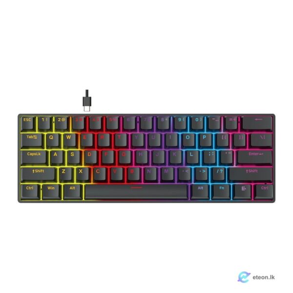 Fantech MK211 Wired Mechanical Keyboard (Black & Red)
