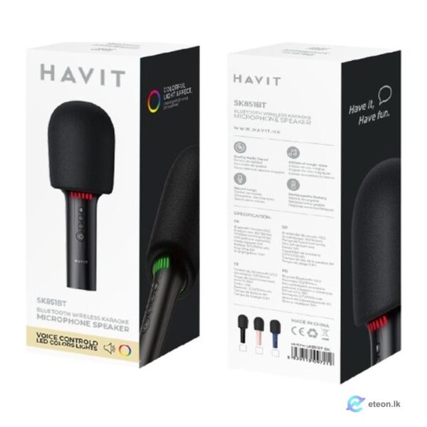 Havit SK851BT Handheld Bluetooth Microphone (Black)