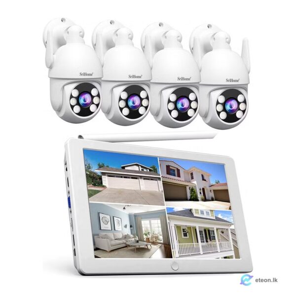 SriHome NVS009 5MP 8 Channel Wireless NVR with 10.1" Display